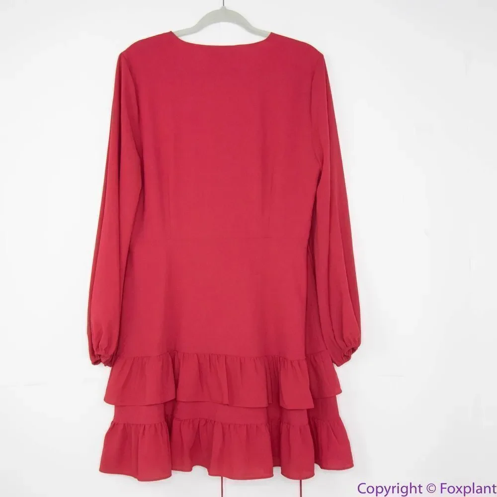 1. State Red Ruffle Mini Dress - Picture 5 of 16
